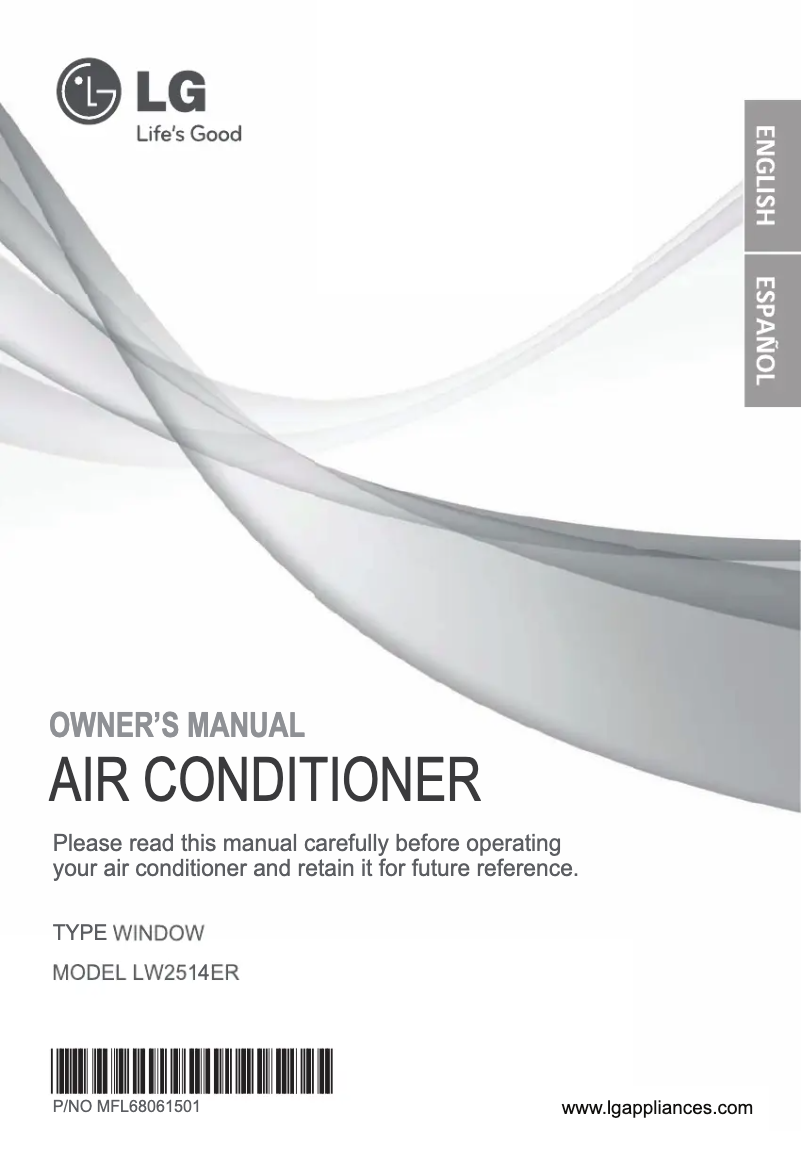 Page 1 de la notice Manuel utilisateur LG LW2514ER