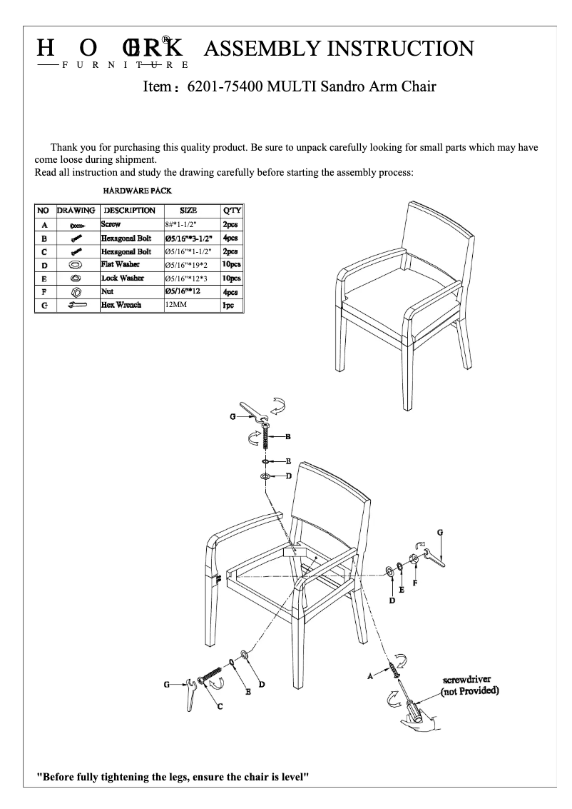 Página 1 del manual Manual de usuario Hooker 6201-75400 MULTI