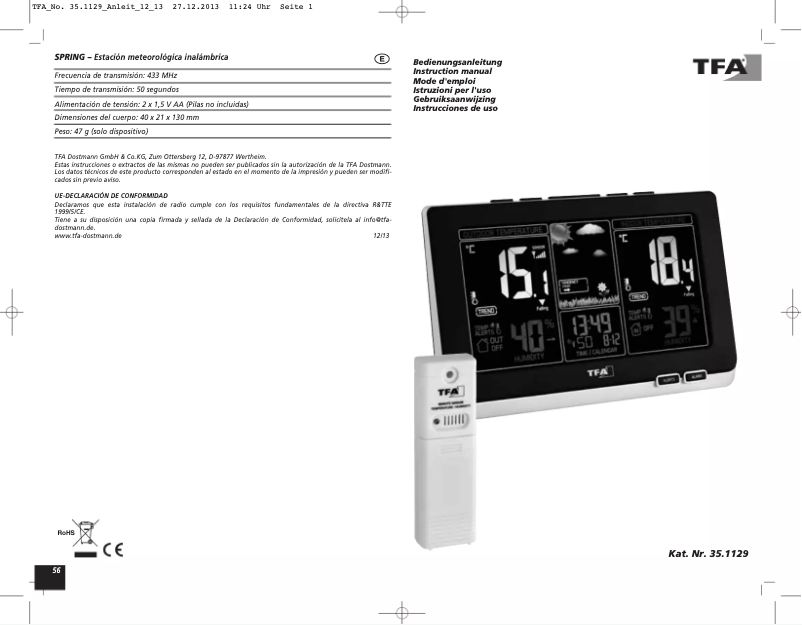 Page 1 de la notice Manuel utilisateur Hartan Spring