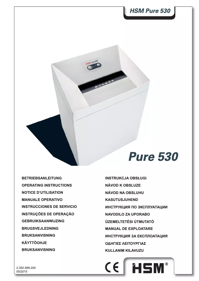 Page n°1 - Manuel utilisateur HSM Pure 530