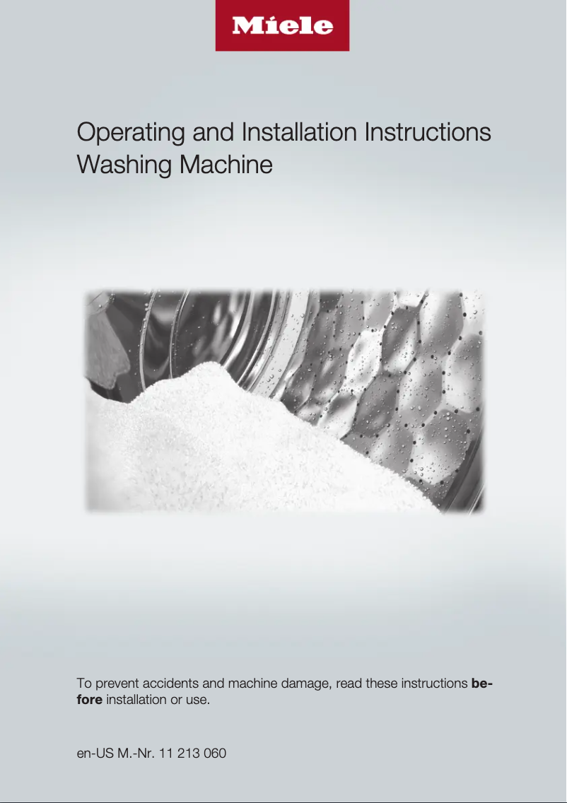 Page n°1 - Guide d'installation Miele PWM 908 SS