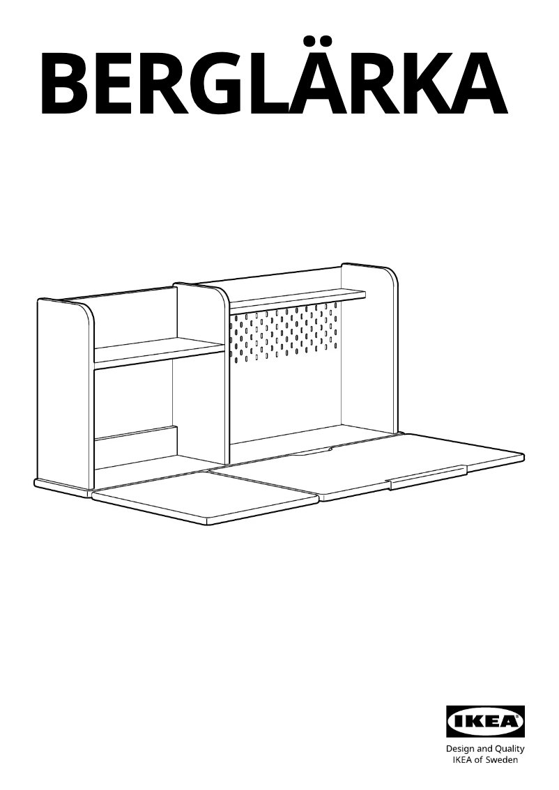 Page 1 de la notice Manuel utilisateur Ikea BERGLÄRKA 805.285.02