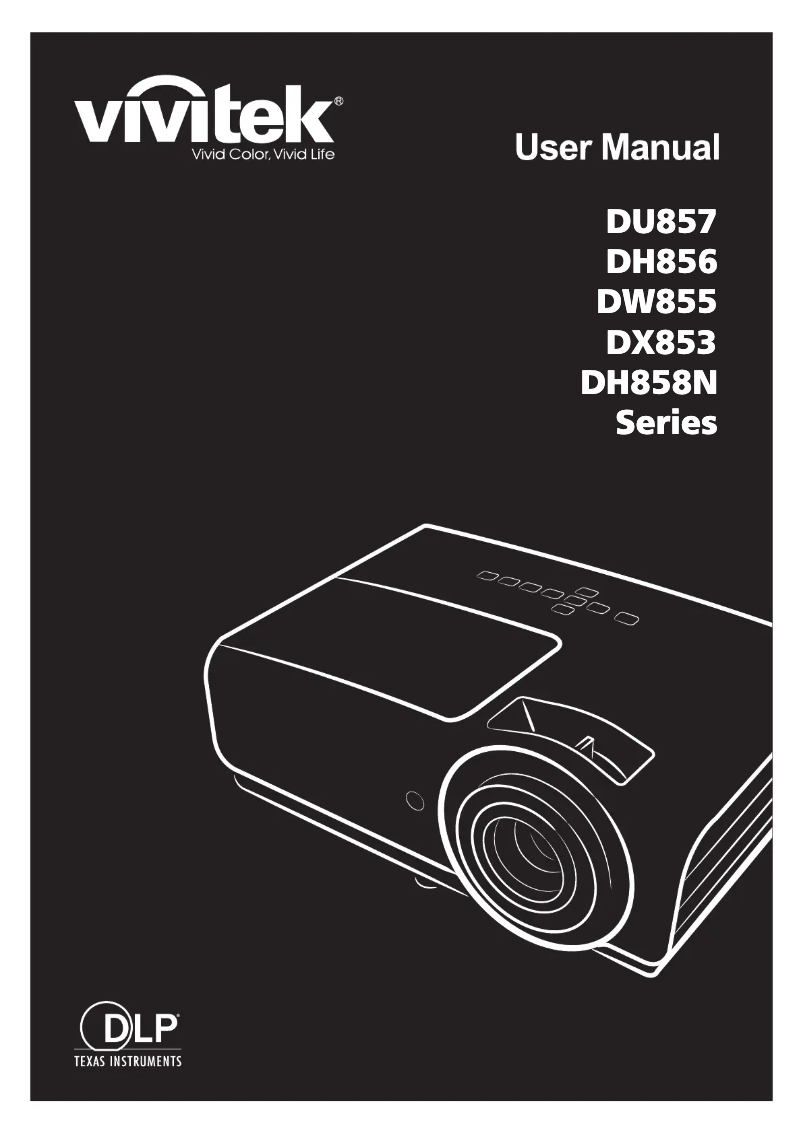 Page n°1 - Manuel utilisateur Vivitek DW855