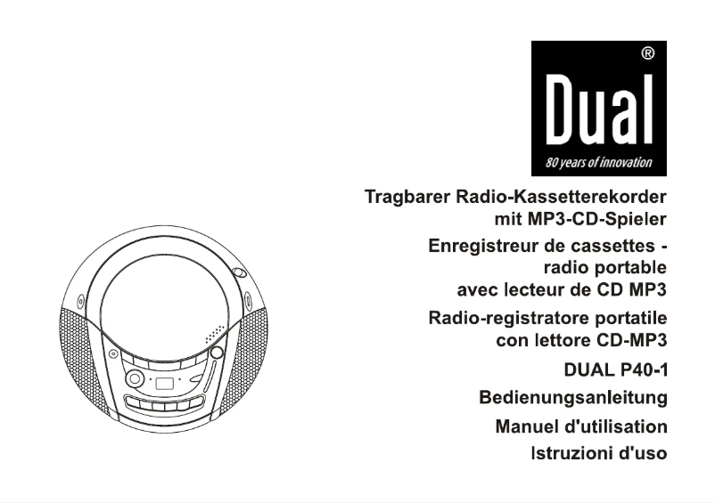 Page n°1 - Manuel utilisateur Dual P 40-1