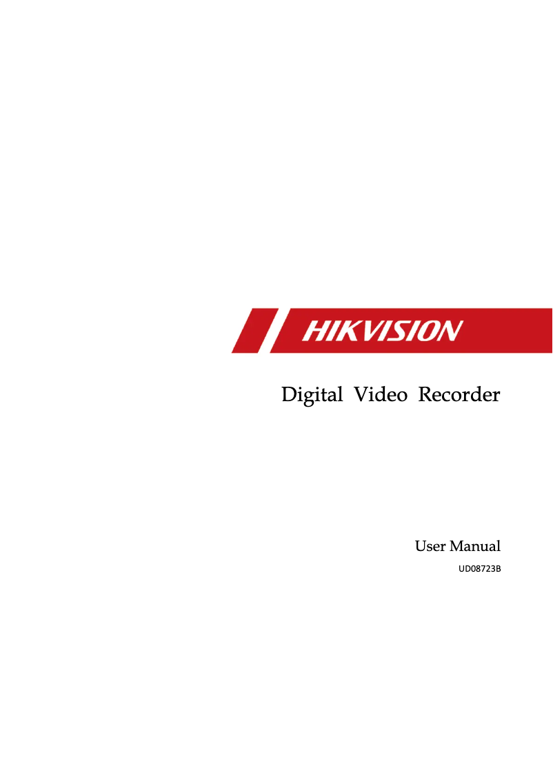 Page 1 de la notice Manuel utilisateur Hikvision DS-7304HUHI-K4