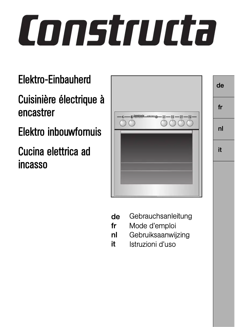 Page n°1 - Manuel utilisateur Constructa CH23870