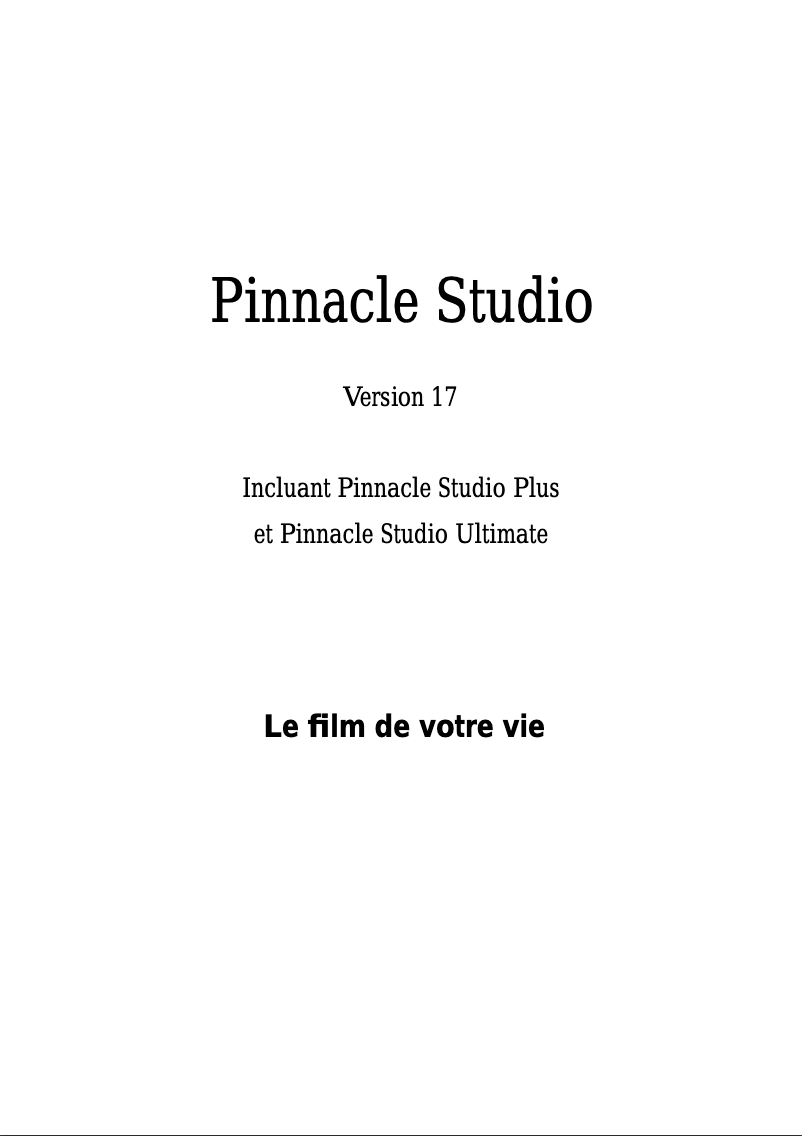 Página 1 del manual Manual de usuario Pinnacle Studio 17 Ultimate