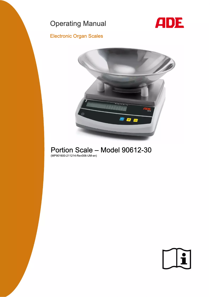 Page 1 de la notice Manuel utilisateur ADE MP901600