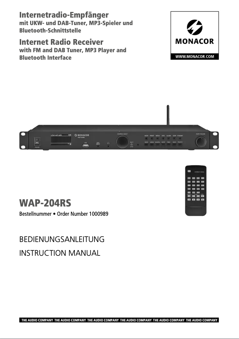 Image de la première page du manuel de l'appareil WAP-204RS