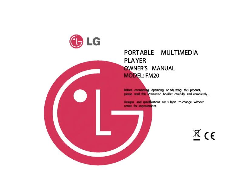 Page 1 de la notice Manuel utilisateur LG MF-FM20S5K