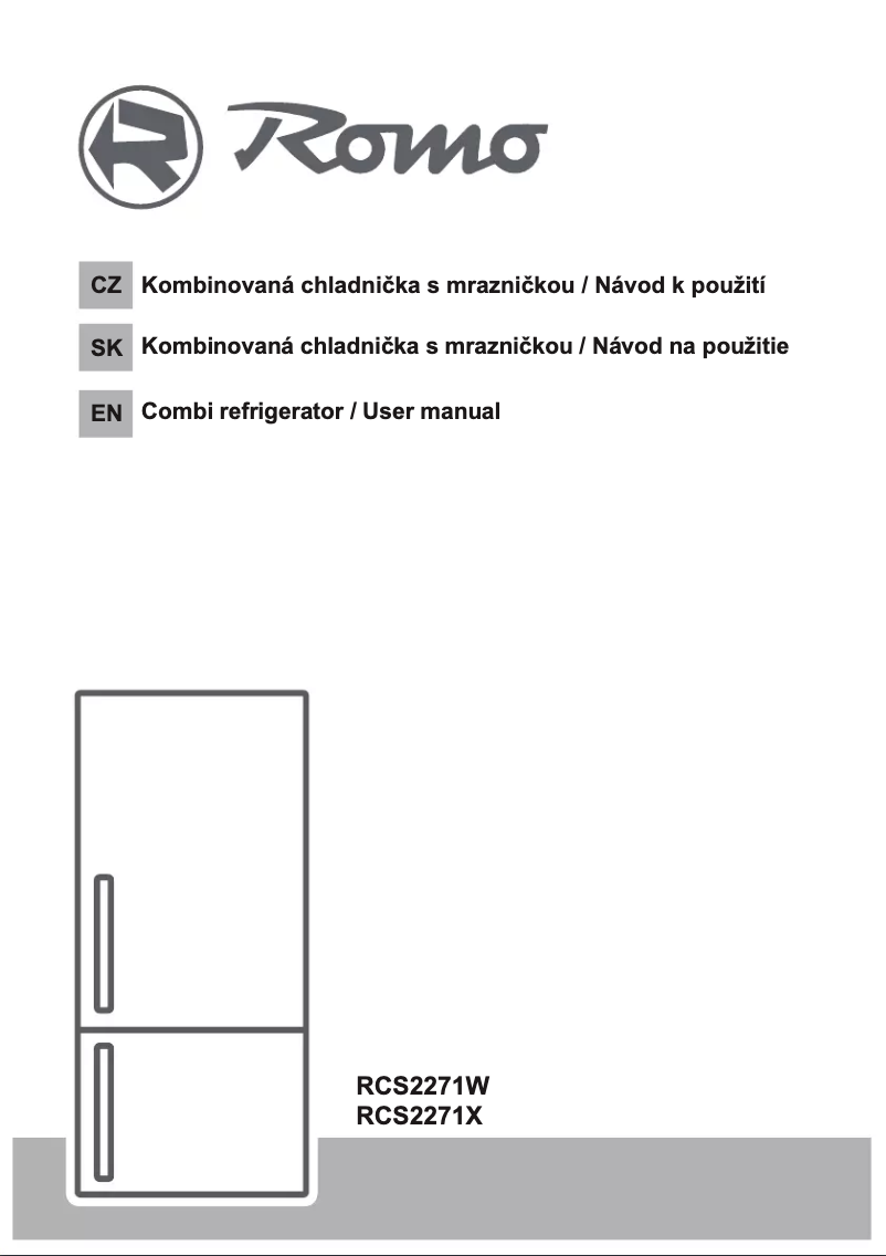 Page 1 de la notice Guide d'installation Romo RCS2271W
