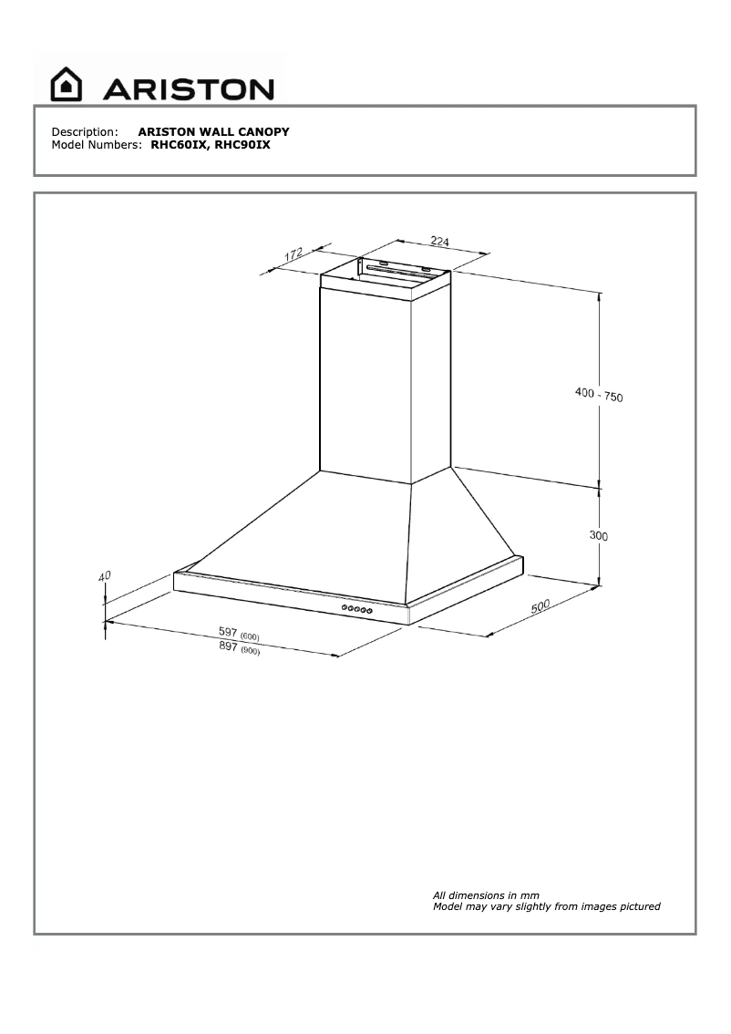 Page n°1 - Manuel utilisateur Ariston Thermo RHC 90 IX