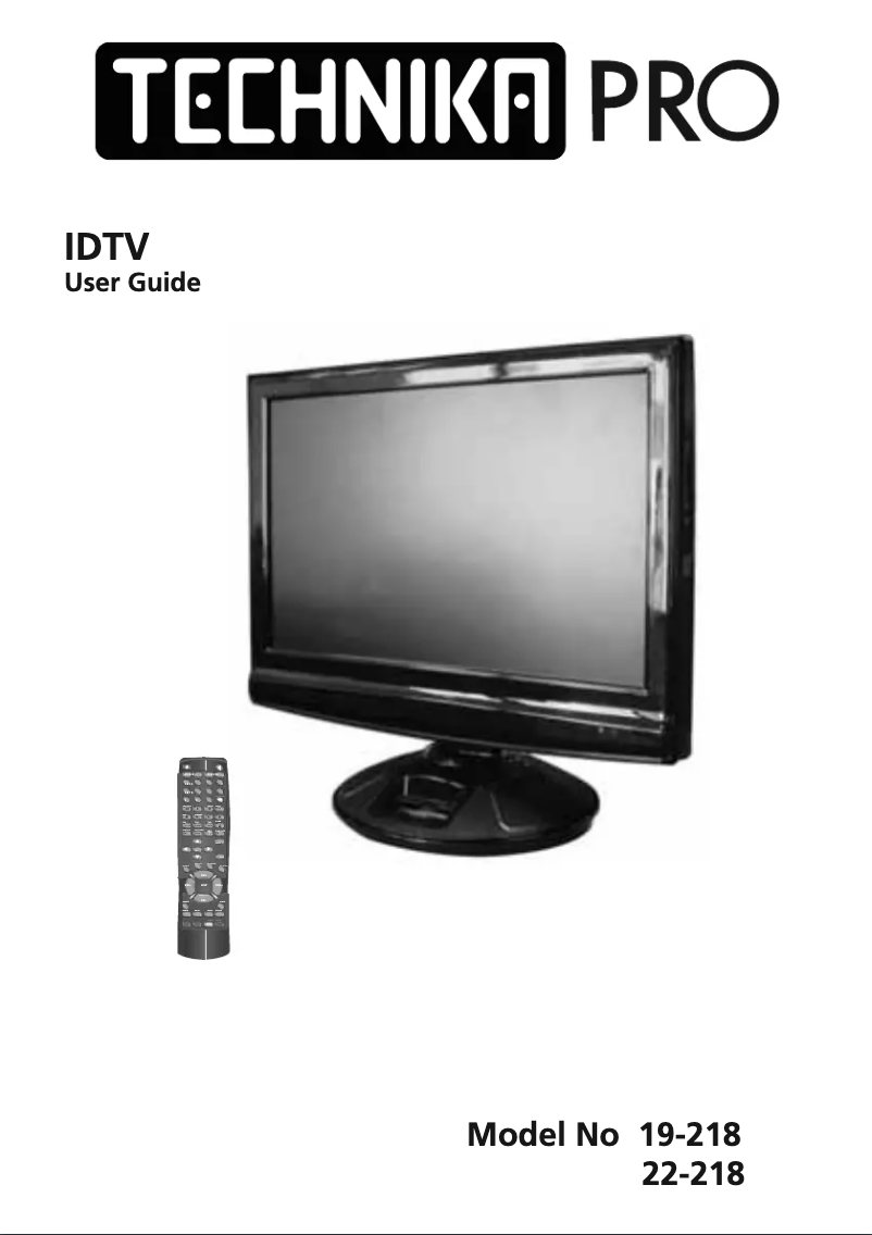 Page 1 de la notice Manuel utilisateur Technika IDTV 22-218