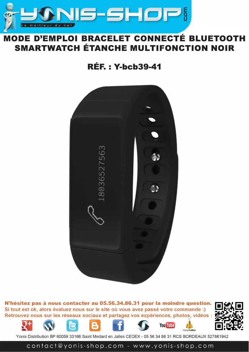 Image de la première page du manuel de l'appareil Y-BCB41