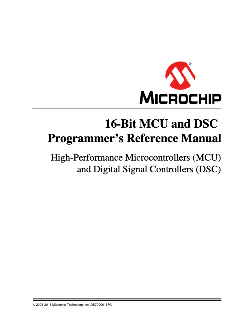 Page 1 de la notice Manuel utilisateur Microchip DSPIC33FJ16GP102