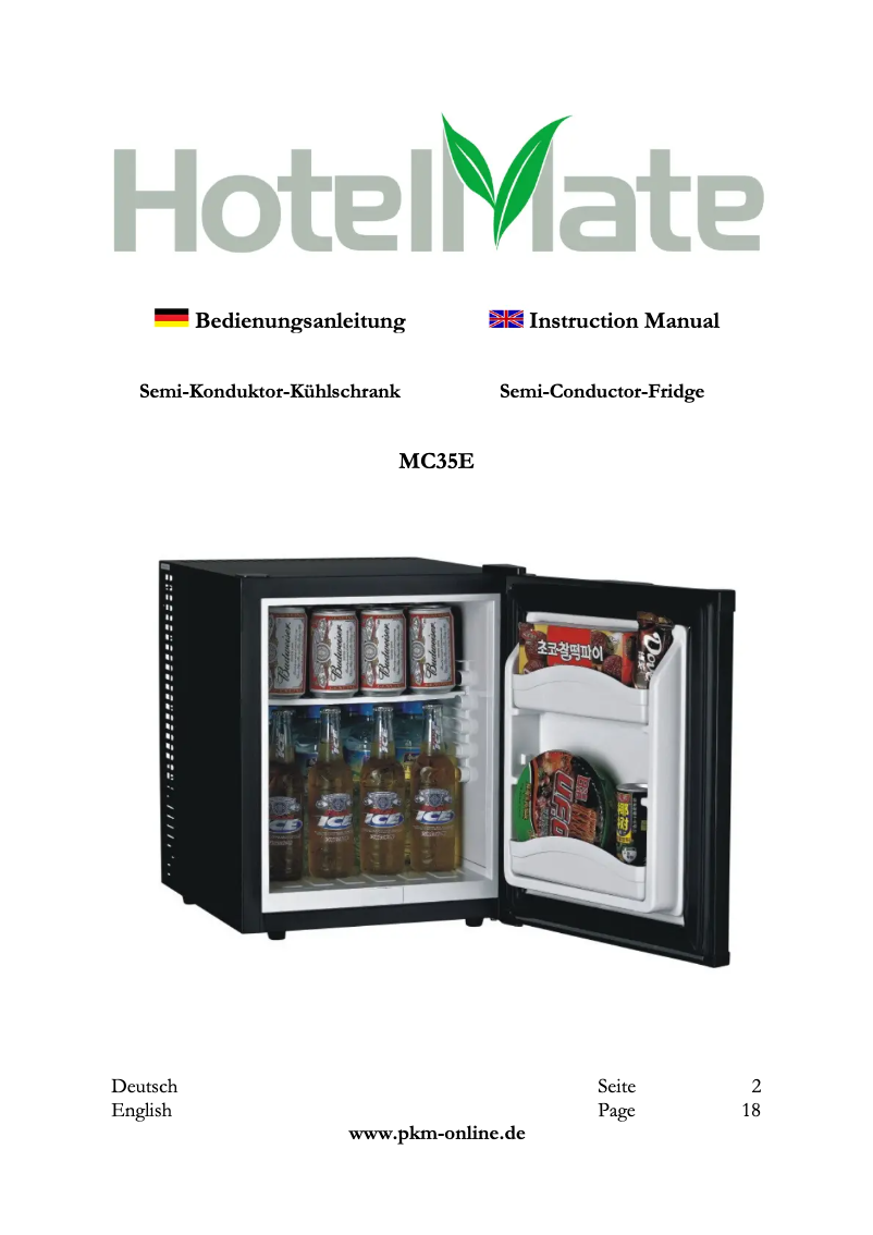 Page 1 de la notice Manuel utilisateur PKM MC35E