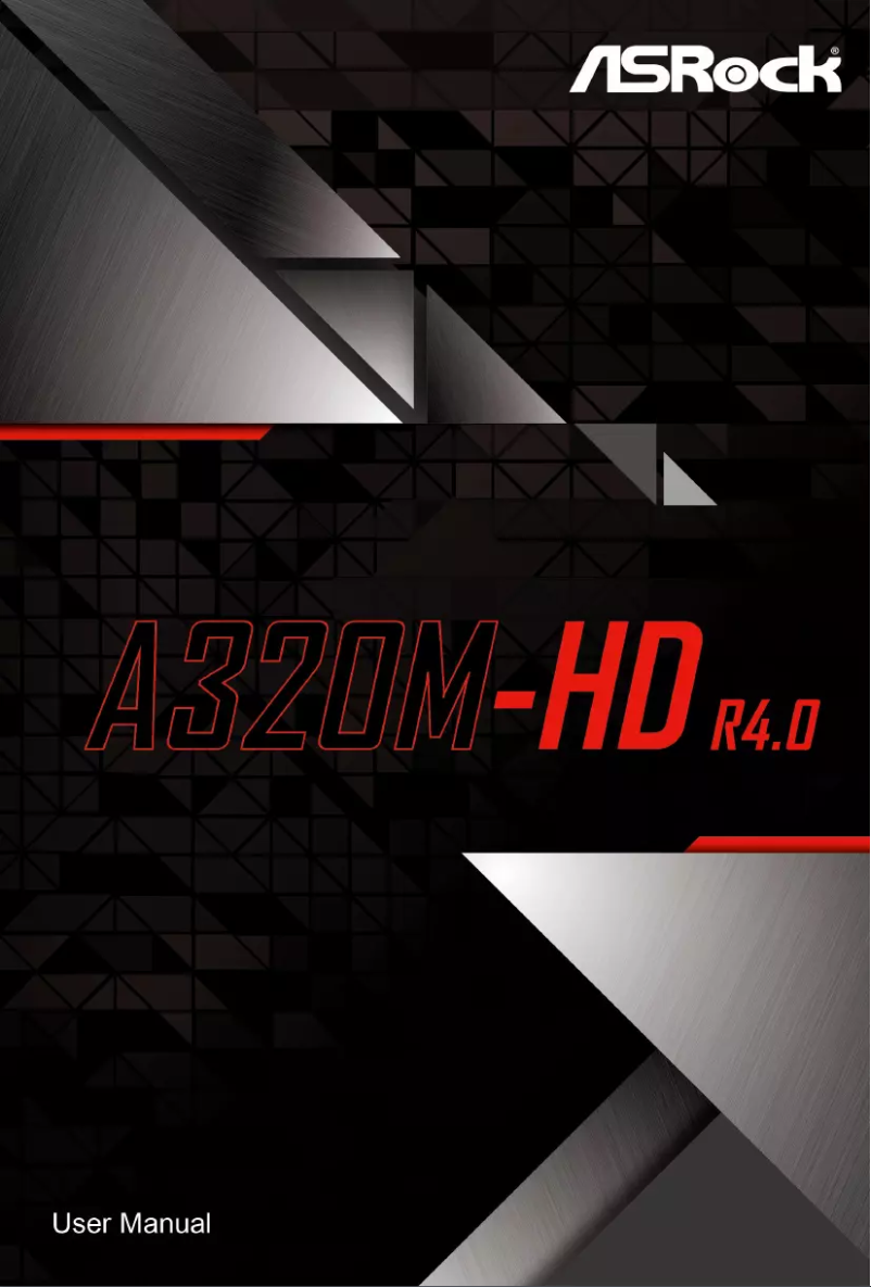 Page 1 de la notice Manuel utilisateur Asrock A320M-HD R4.0