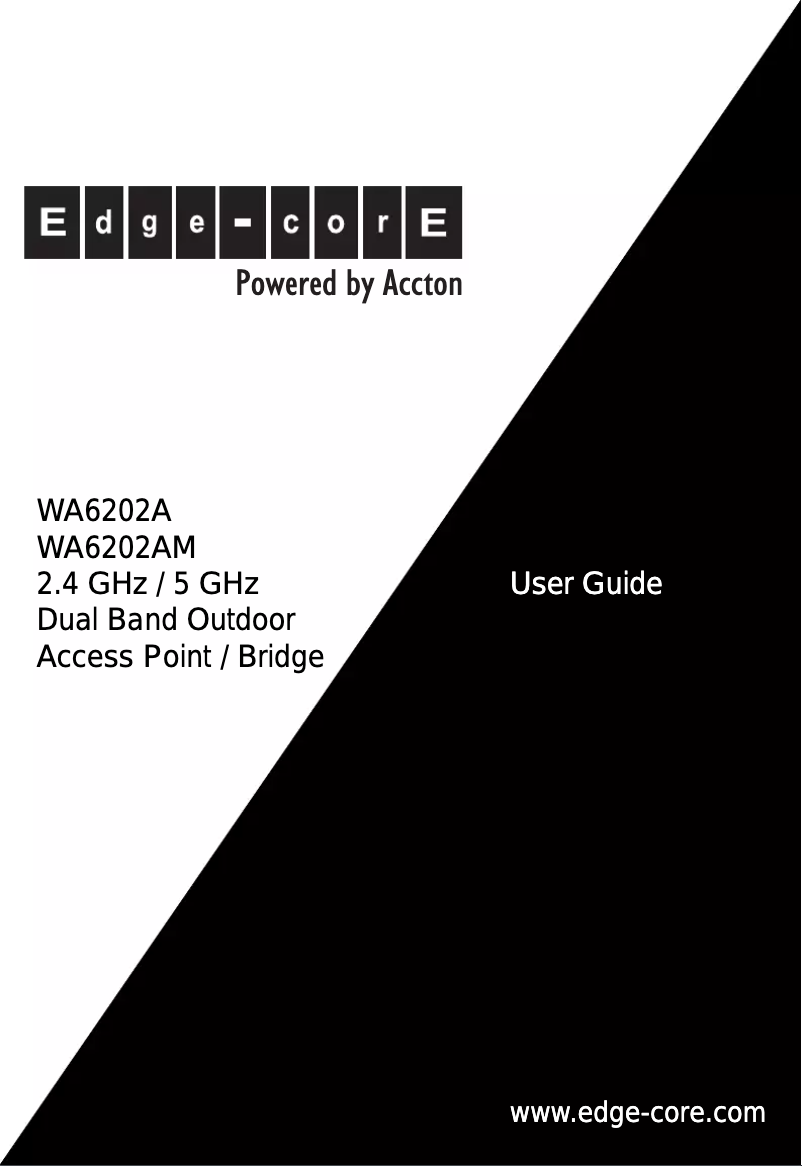 Page 1 of the manual User Manual Edge-Core WA6202AM
