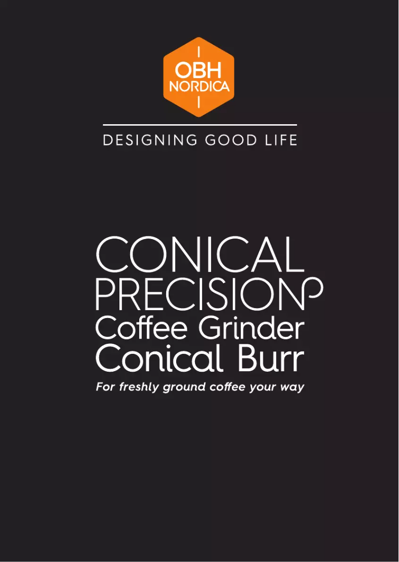 Page n°1 - Manuel utilisateur OBH Nordica Conical Precision 2408