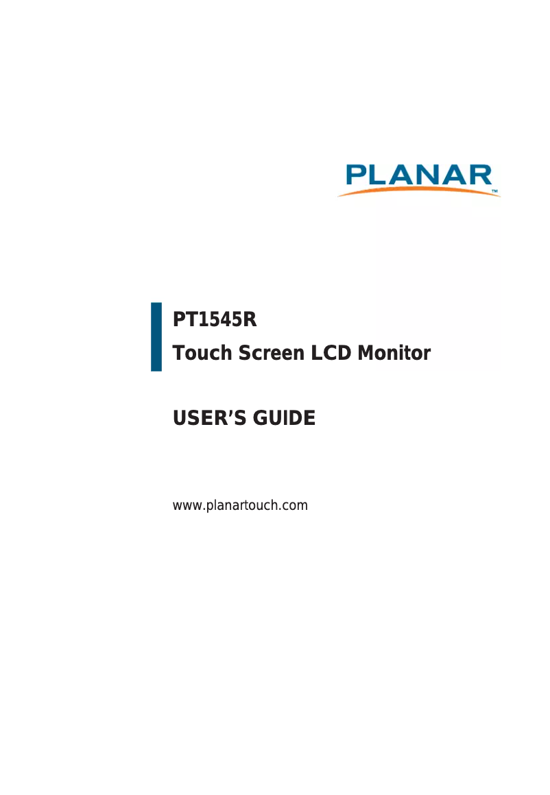 Image de la première page du manuel de l'appareil PT1545RPF