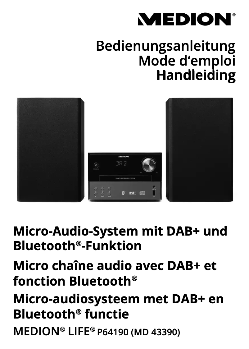 Image de la première page du manuel de l'appareil LIFE P64190 (MD 43390)