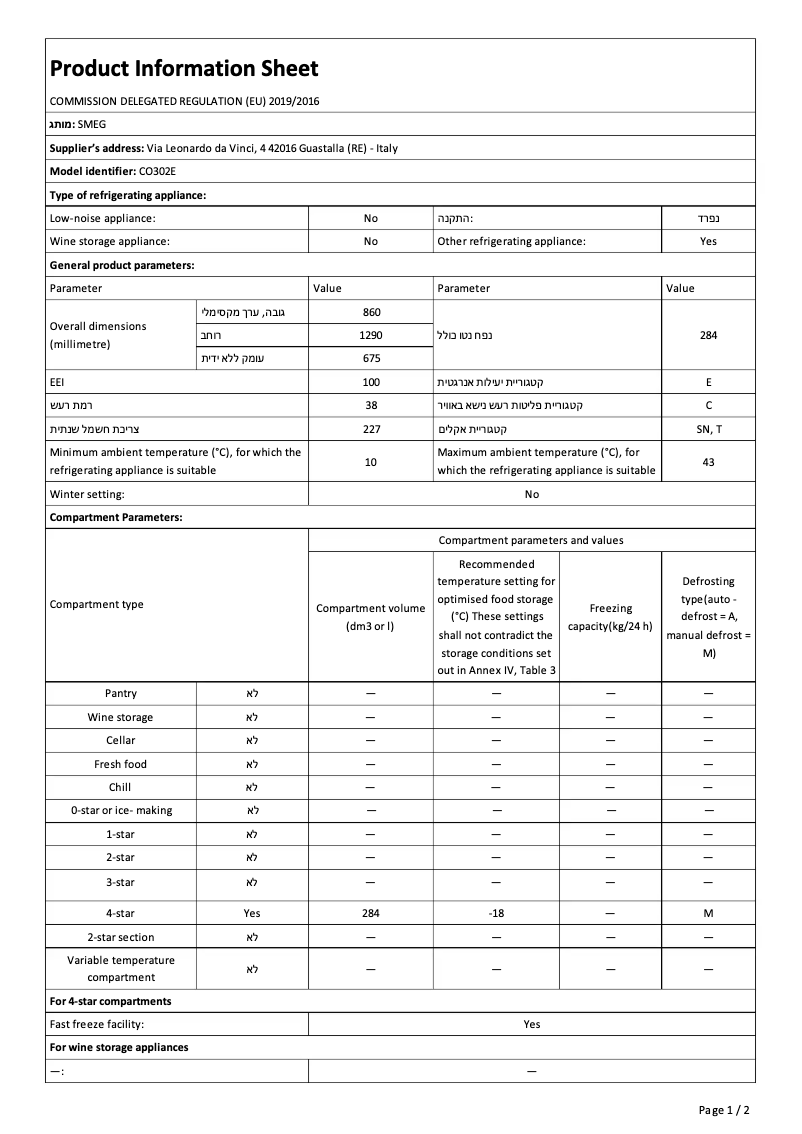 Image de la première page du manuel de l'appareil CO302E