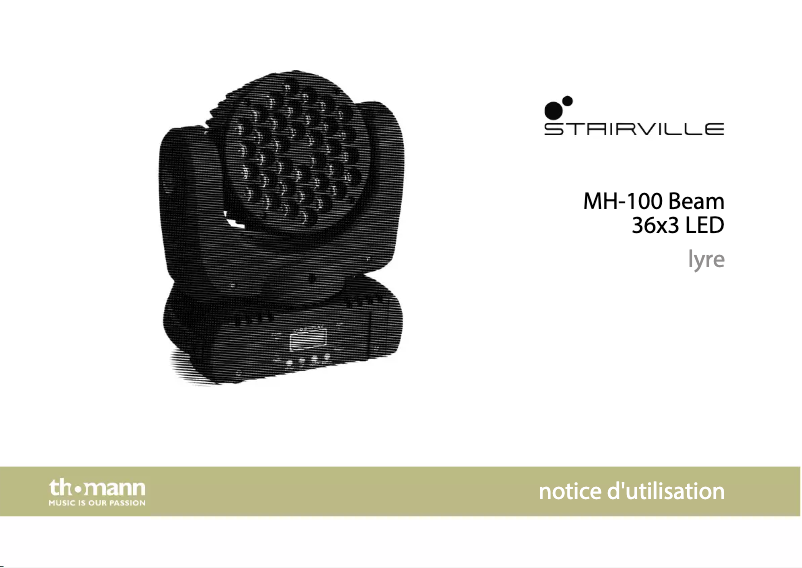 Page 1 de la notice Manuel utilisateur Stairville MH-100 Wash 7x10 LED