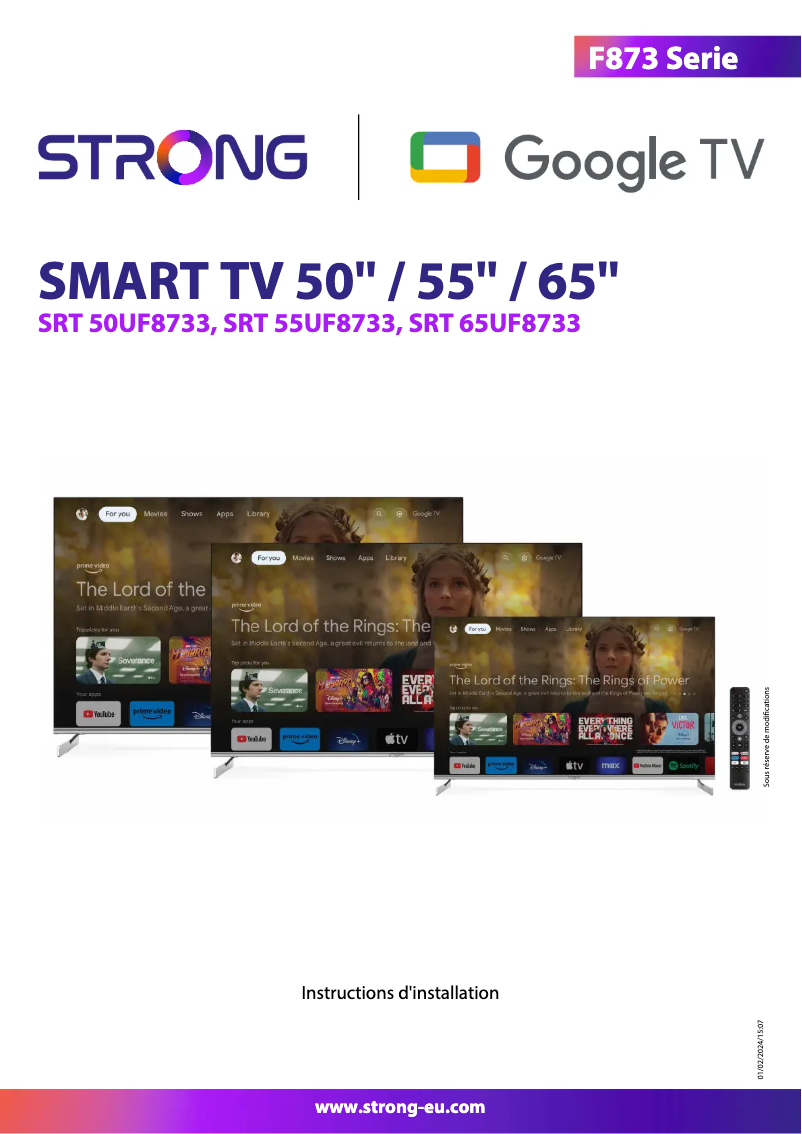 Página 1 del manual Manual de usuario Strong SRT 50UF8733