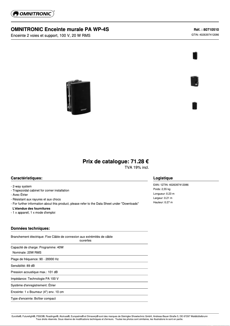 Image de la première page du manuel de l'appareil WP-4S