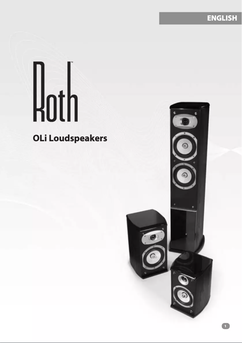 Page n°1 - Manuel utilisateur Roth OLi RA1