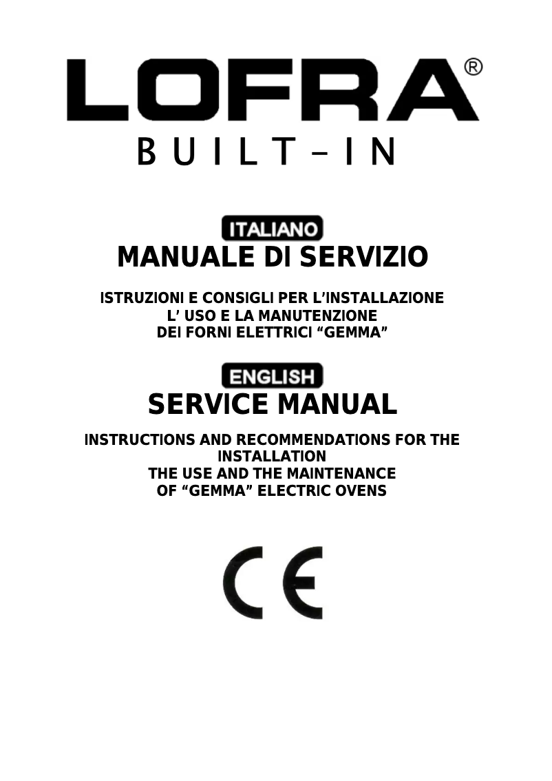 Page n°1 - Manuel utilisateur Lofra FQS9TEE