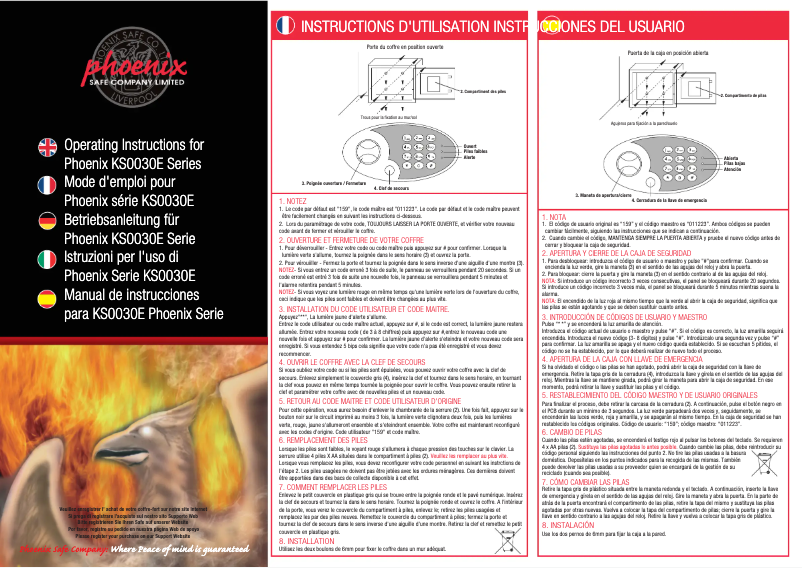 Page 1 de la notice Manuel utilisateur Phoenix KS0035E MKII