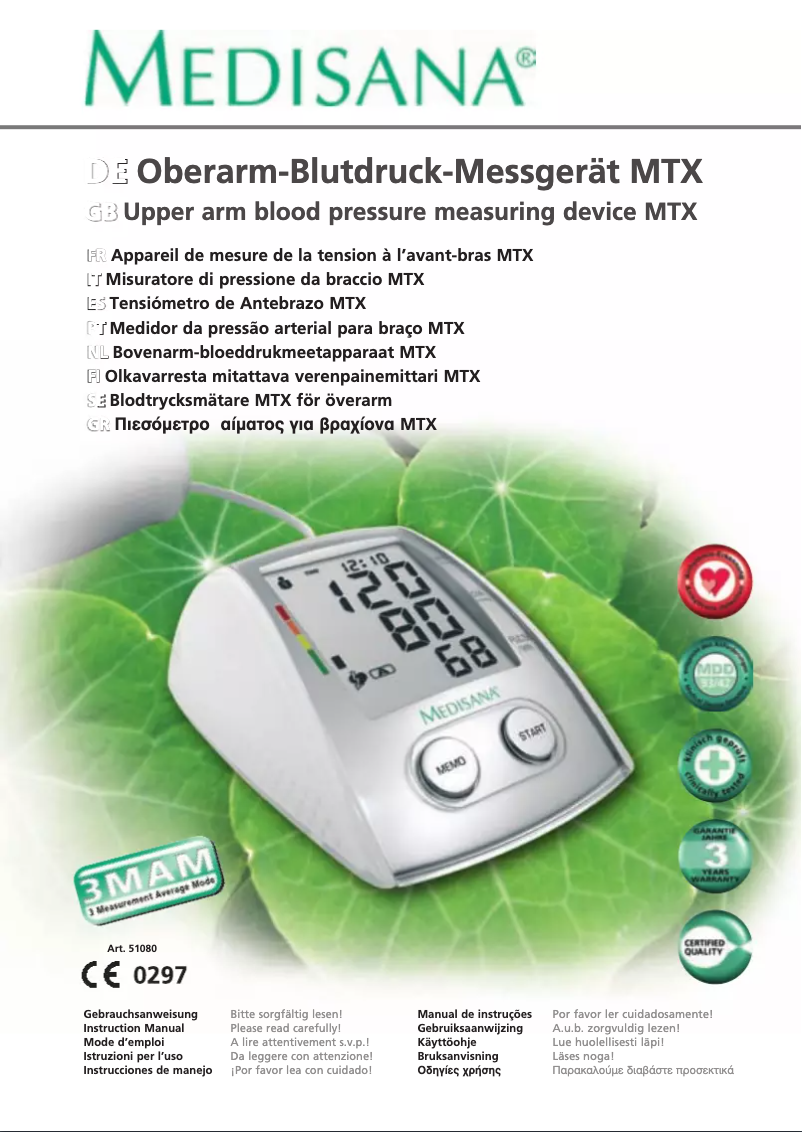 Página 1 del manual Manual de usuario Medisana MTX