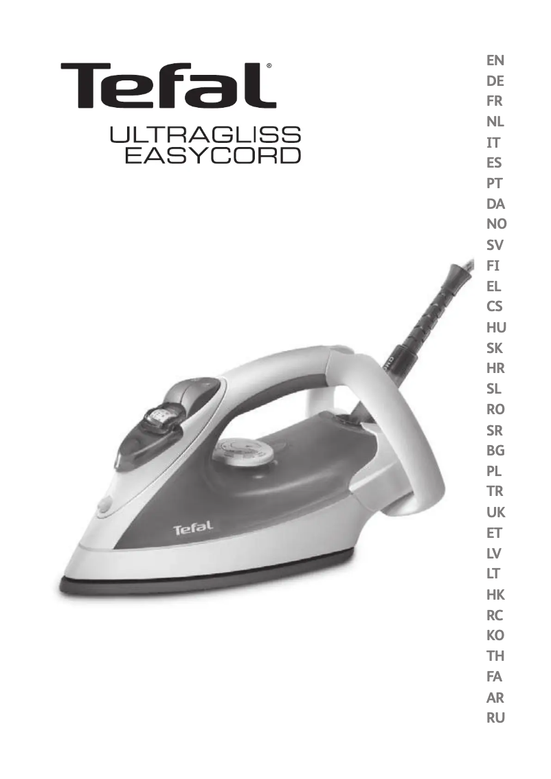 Page 1 de la notice Manuel utilisateur Tefal Ultragliss Easycord FV4371