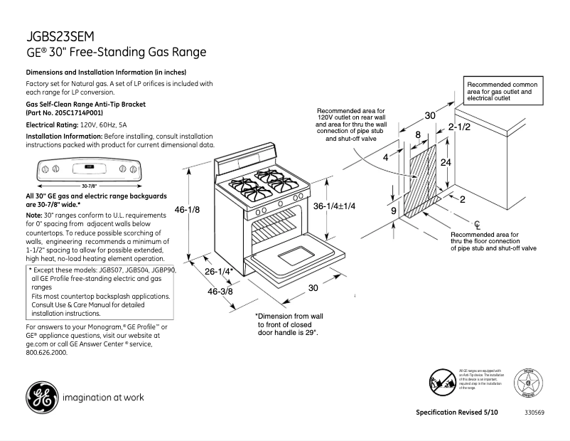 Imagen de la primera página del manual del dispositivo JGBS23SEMSS