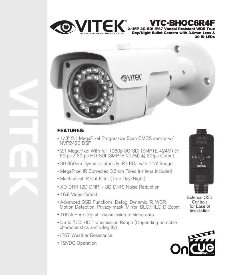 Page 1 de la notice Manuel utilisateur Vitek VTC-BHOC6R4F