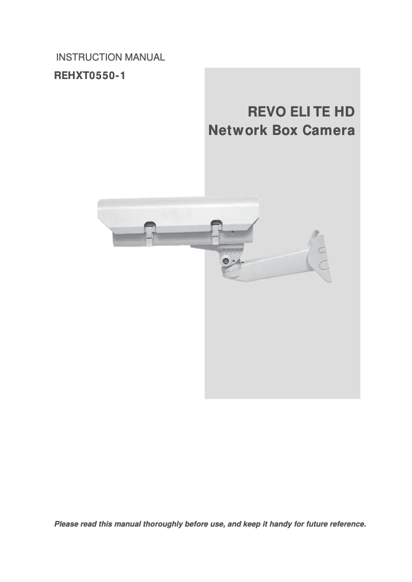 Image de la première page du manuel de l'appareil Elite REHXT0550-1