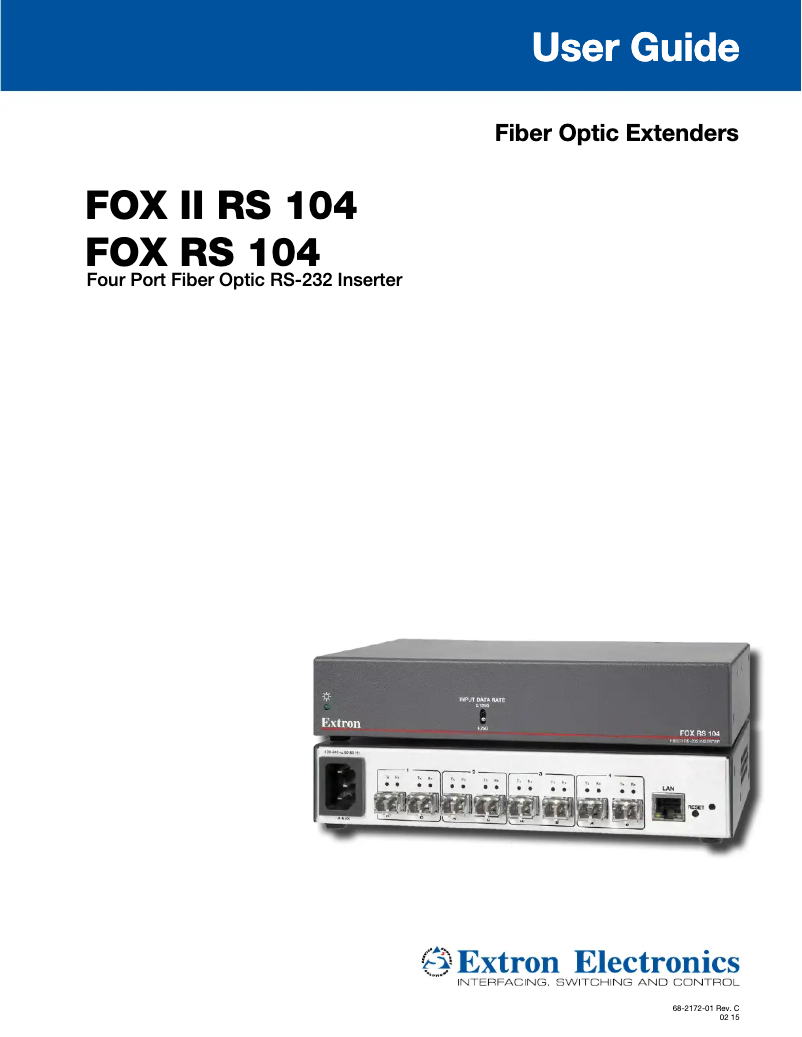 Image de la première page du manuel de l'appareil FOX II RS 104
