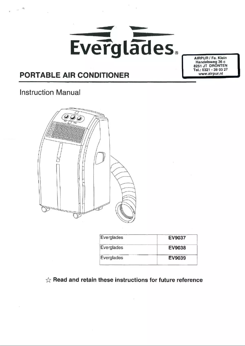 Page n°1 - Manuel utilisateur Everglades EV 9037
