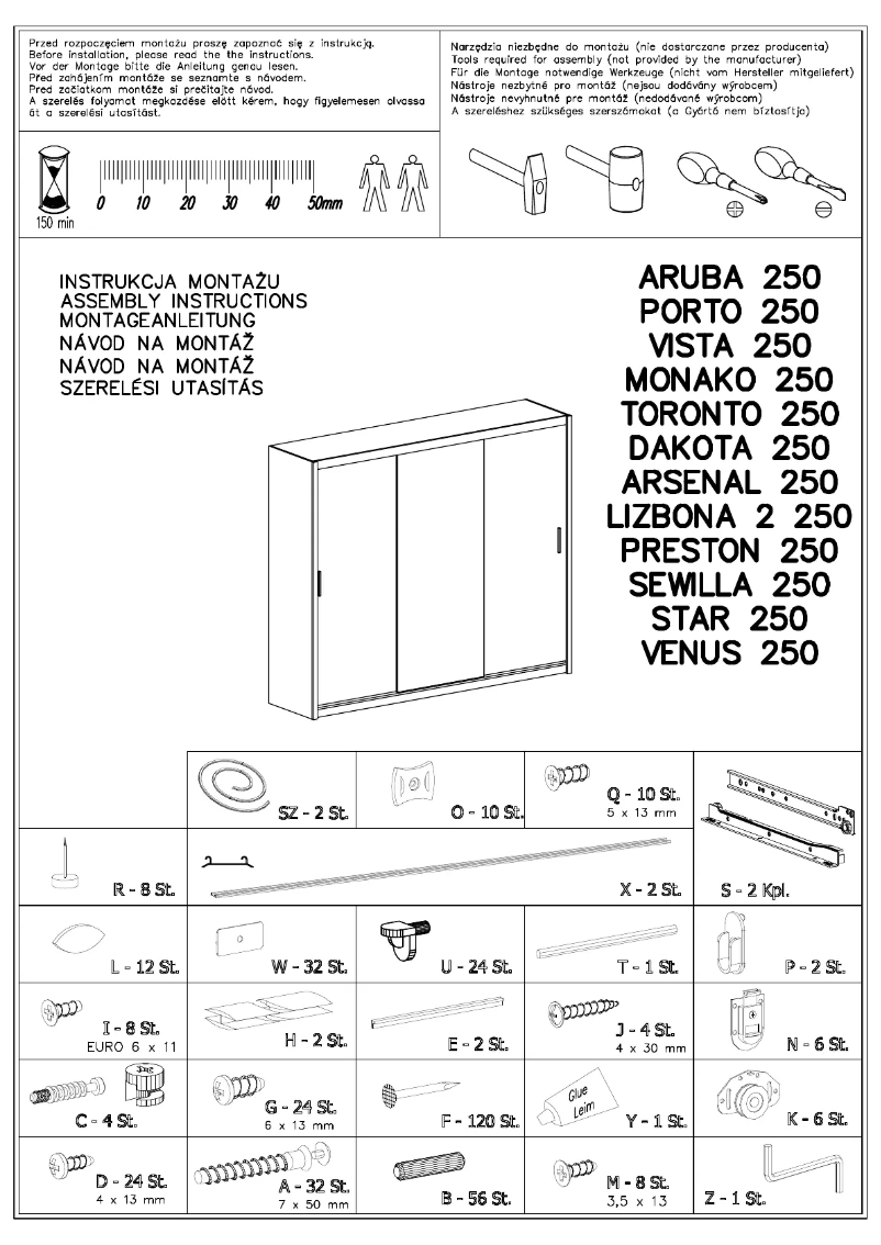 Page 1 de la notice Manuel utilisateur Stolar Aruba 250