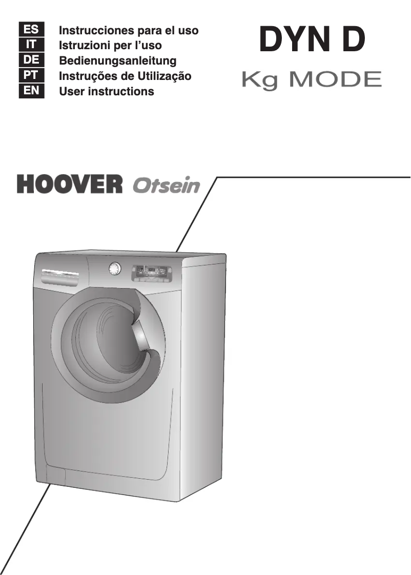 Page 1 de la notice Manuel utilisateur Hoover DYN 8123D3-37