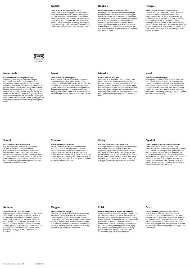 Imagen de la primera página del manual del dispositivo VITTSJÖ 802.133.09