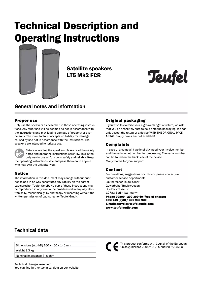 Image de la première page du manuel de l'appareil LT5 Mk2 FCR
