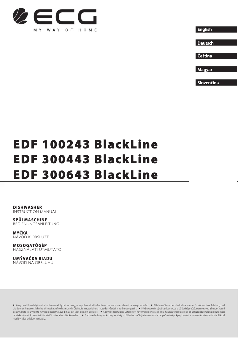 Image de la première page du manuel de l'appareil EDF 300443 BlackLine