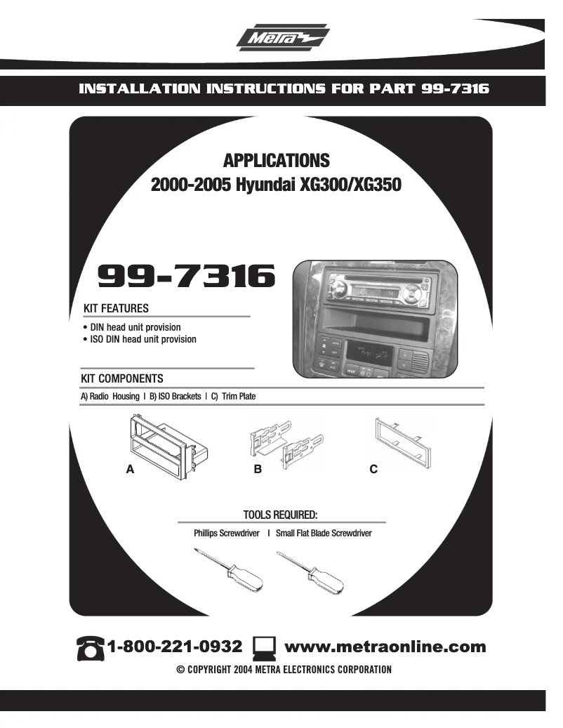 Image de la première page du manuel de l'appareil 99-7316