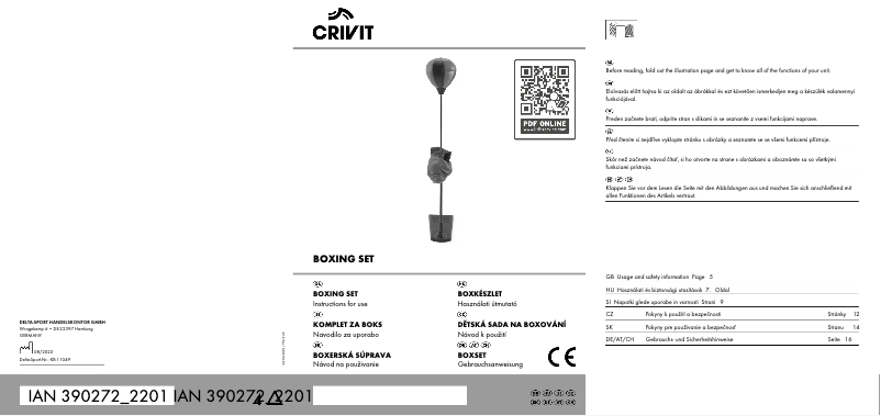 Page n°1 - Manuel utilisateur Crivit IAN 390272