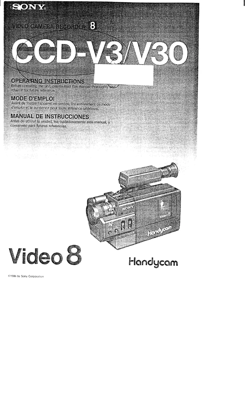 Page 1 de la notice Manuel utilisateur Sony CCD-V30