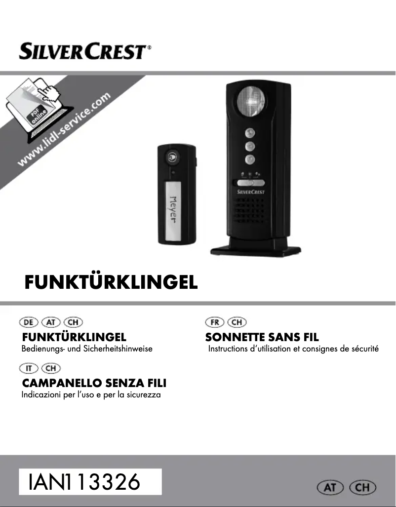 Page 1 de la notice Manuel utilisateur SilverCrest 113326-14-01