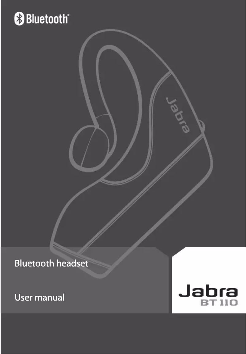 Page n°1 - Manuel utilisateur Jabra BT110