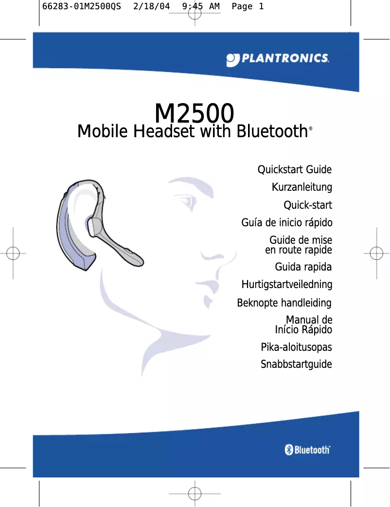 Image de la première page du manuel de l'appareil M2500